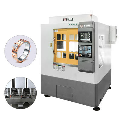 G5-240 أربع محطات آلة حفر 5 محورات آلة وضع علامات CNC الذهب المجوهرات 5 محورات آلة طحن CNC